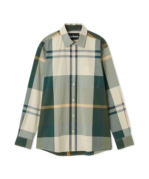 Barbour シャツ ラージ タータンチェック レギュラーカラー