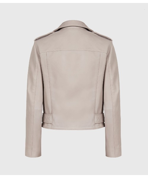 「ALLSAINTS」 ライダースジャケット 2 ピンク レディース_画像6