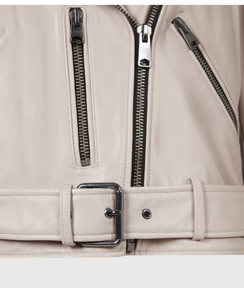 「ALLSAINTS」 ライダースジャケット 2 ピンク レディース_画像9