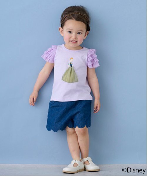 petit main パンツ 「リンク」スカラップショートパンツ(キッズ 