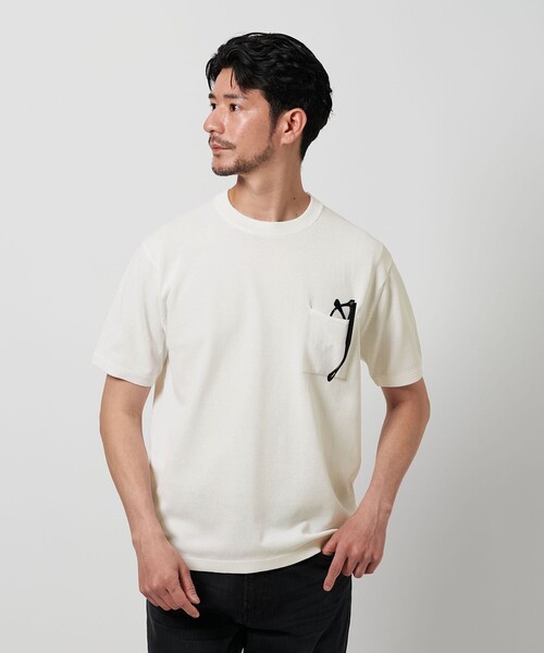 毎日同じモノを着る、心地良いユニフォーム　カットソー　ブラウン See - through long sleeve cut&sew – hholic