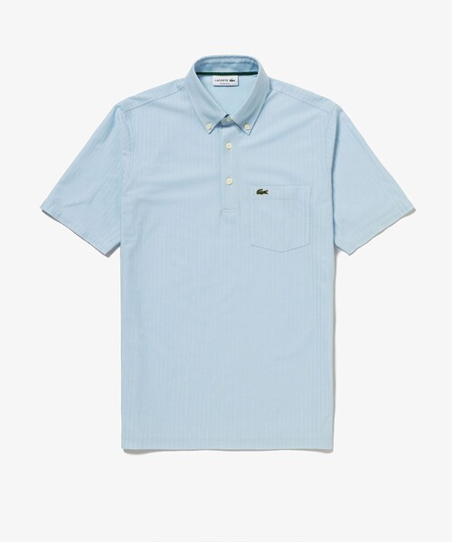 LACOSTE（ラコステ） ポロシャツ 鹿の子地切り替え同色ストライプ