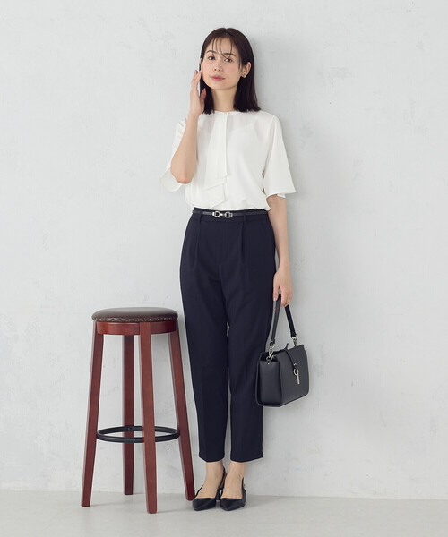 ☆＊ёмΙ＊ぺージ☆ パンツ 「美しいベーシックパンツ」テーパードパンツ レディース