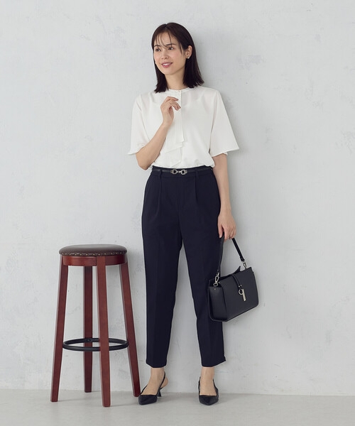 パンツ 「美しいベーシックパンツ」テーパードパンツ レディース