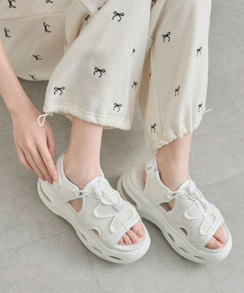 OLIVE des OLIVE 厚底サンダル M タグ付き OLIVE des サンダル 「WEB限定」厚底スポーツサンダル