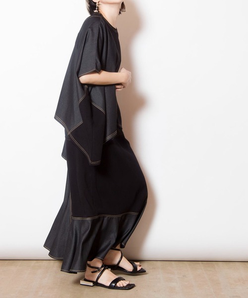 OSMOSIS スカート 切替フレアースカート : ZOZOTOWN Yahoo!店