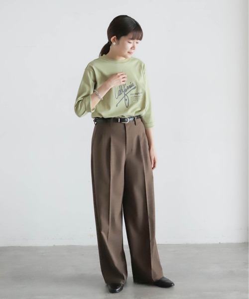パンツ TWグレンチェック タックワイドパンツ レディース : ZOZOTOWN