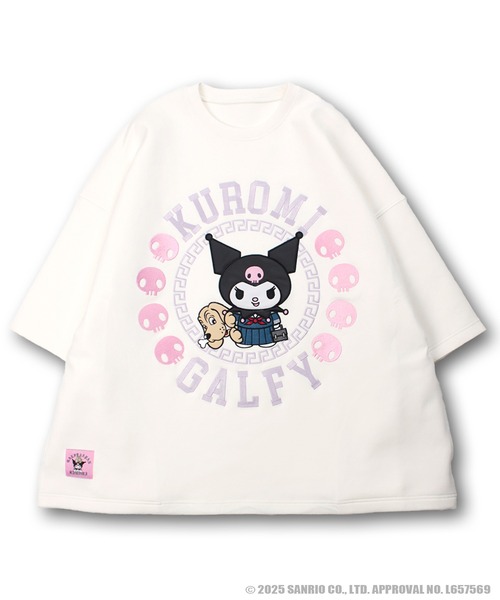 tシャツ 「GALFY×KUROMI」みんな大好きボンディングBIG TEE レディース メンズ GALFY tシャツ 「GALFY/ガルフィー」×「KUROMI/クロミ」みんな