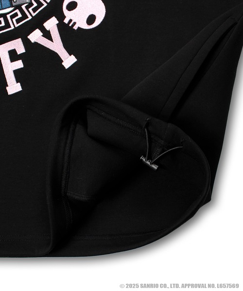 tシャツ 「GALFY×KUROMI」みんな大好きボンディングBIG TEE レディース メンズ クロミ×GALFY(ガルフィー) みんな大好きボンディングBIG TEE - O