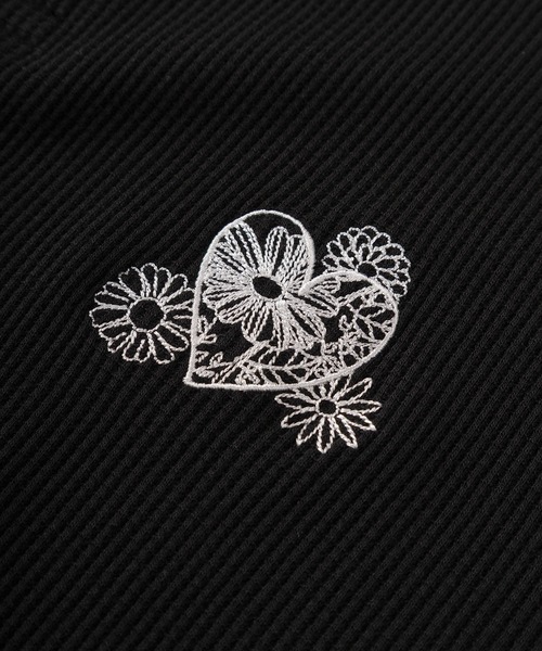 [SAINTPAIN]SPハートエンブレムロゴ ライン入りポロシャツ tシャツ 「85」ワンポイント ハート刺繍 ワッフル ライン入り