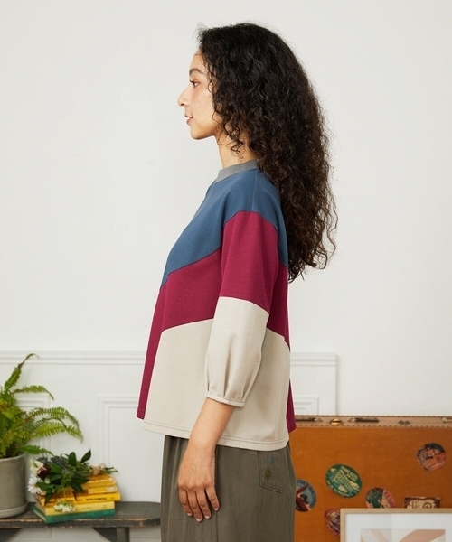 Jocomomola（ホコモモラ） tシャツ Rompecabezas パッチワーク切り替え