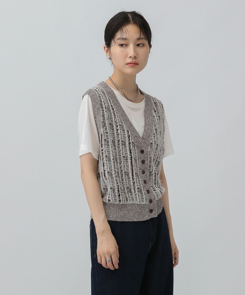 レプシィムベスト LEPSIM｜シアーペプラムZIPベスト | Rakuten Fashion(楽天