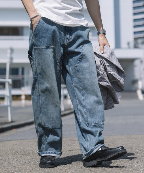 「FREAK'S STORE」 デニムパンツ LARGE ブラック メンズ