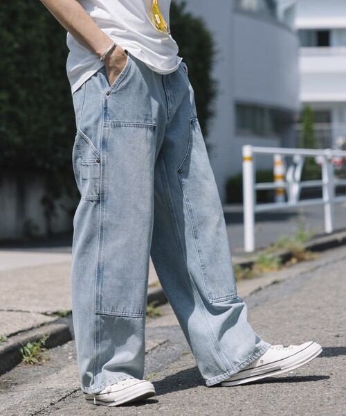 「FREAK'S STORE」 デニムパンツ LARGE ブラック メンズ