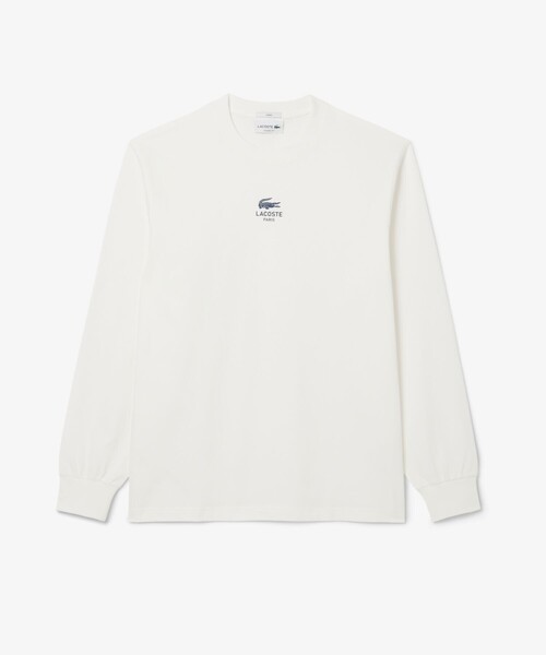 【Lacoste】長袖 ロゴ プリント Tシャツ ホワイト / 送料無料 スリーブプリント長袖Tシャツ | LACOSTE/ラコステ | 三越伊勢丹