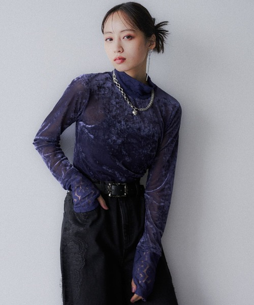 HARE シアーレースタイトトップス HARE tシャツ シアーレースタイトトップス(HARE) レディース