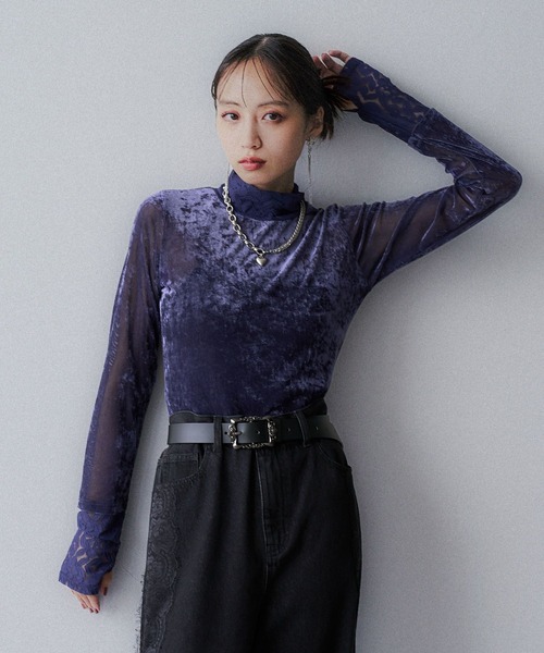 HARE シアーレースタイトトップス HARE tシャツ シアーレースタイトトップス(HARE) レディース
