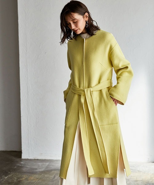 ⭐︎最終値下⭐︎ FRAY.I.D フレイアイディー ノーカラーコート ロング FRAY I.D（フレイ・アイディー） ノーカラーコート 0 ブラウン