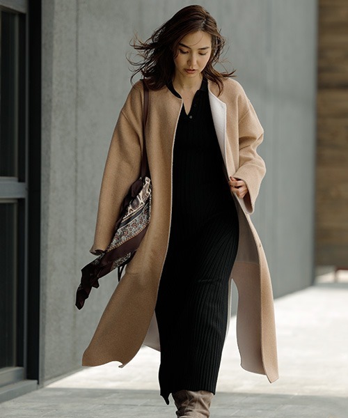 FRAY I.D（フレイ・アイディー） ノーカラーコート 0 ブラウン