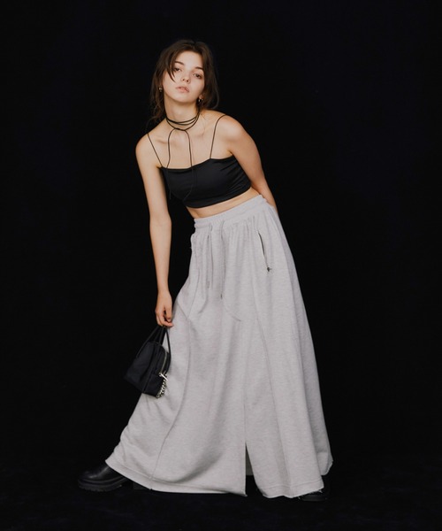 Ujoh ジップロングスカート LIENCOEUR スカート スウェットジップロングスカート : ZOZOTOWN