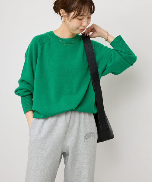 Spick＆Span ニット セーター 「追加」ウールカシミヤ ラグランクルー