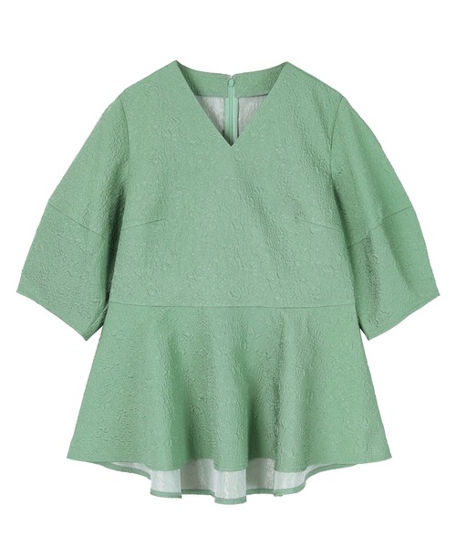 「ur's」 半袖チュニック M グリーン レディース_画像5