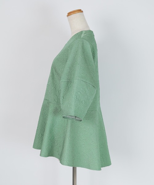 「ur's」 半袖チュニック M グリーン レディース_画像8