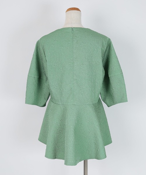 「ur's」 半袖チュニック M グリーン レディース_画像9