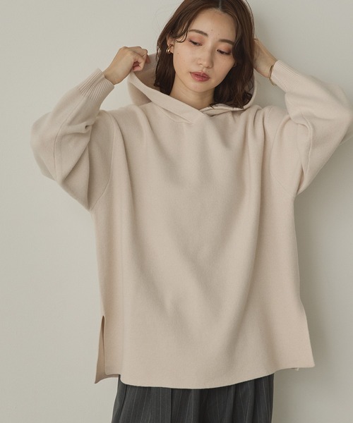 hunch（ハンチ） パーカー ニット フードパーカー レディース