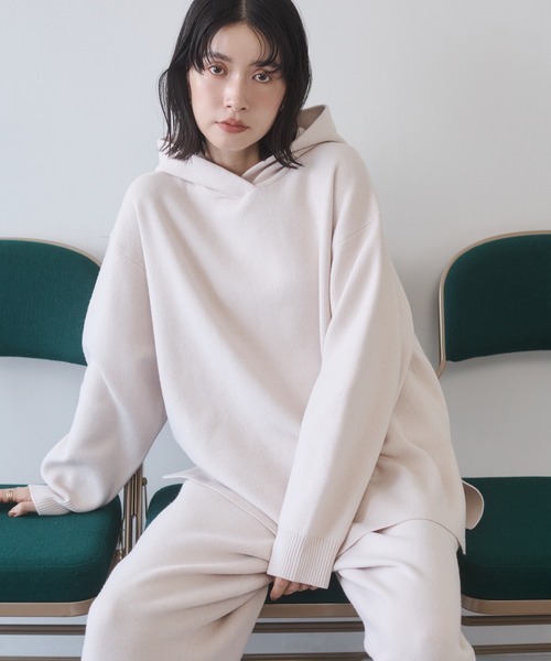 hunch（ハンチ） パーカー ニット フードパーカー レディース