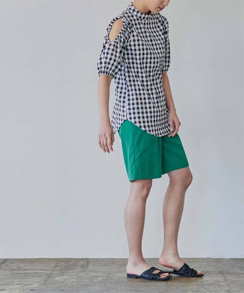 「miette」 半袖ブラウス FREE グレイッシュベージュ レディース_画像3