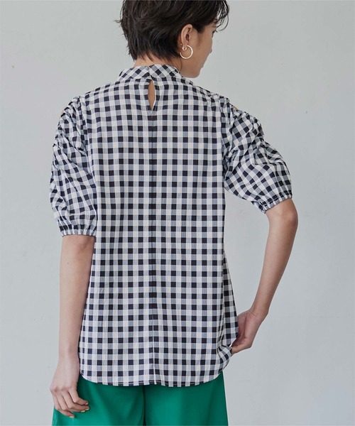 「miette」 半袖ブラウス FREE グレイッシュベージュ レディース_画像4