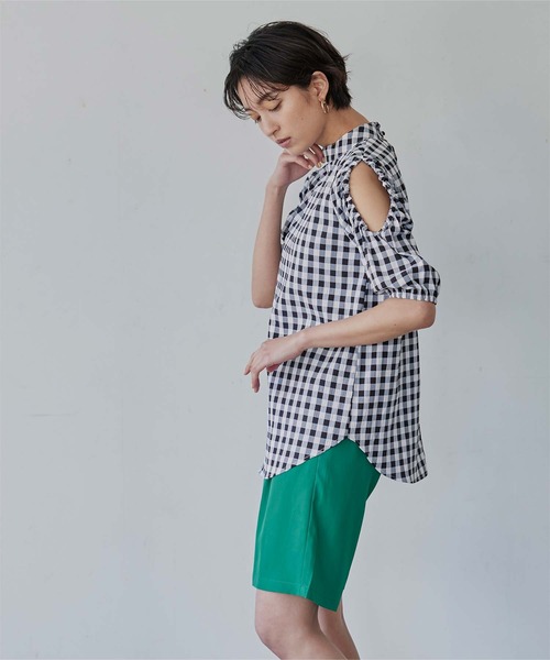 「miette」 半袖ブラウス FREE グレイッシュベージュ レディース_画像5