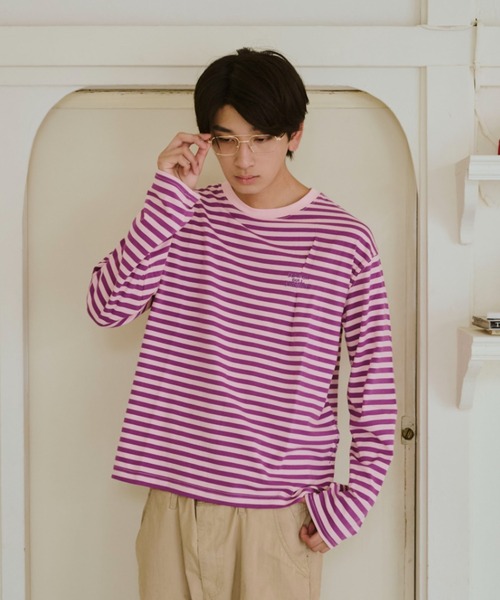 common gull products. tシャツ 青虫ボーダーT 25fw レディース