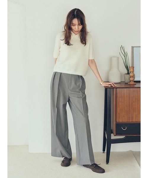 Mila Owen（ミラオーウェン） ニット セーター ポロ衿クロップド丈