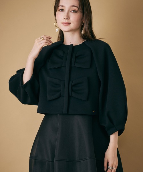 ブラウス シャツ 「M-StyleLuxeコラボ」「人気のため追加」フロントダブルリボンブラウス レディースの画像