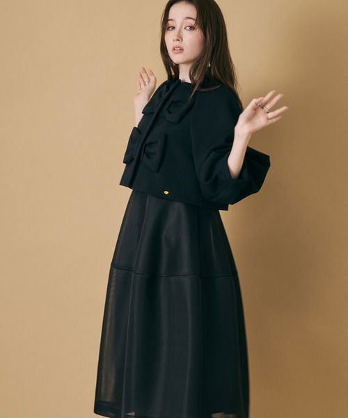 ブラウス シャツ 「M-StyleLuxeコラボ」「人気のため追加」フロントダブルリボンブラウス レディースの画像