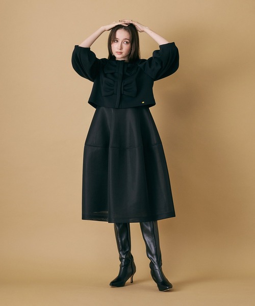 ブラウス シャツ 「M-StyleLuxeコラボ」「人気のため追加」フロントダブルリボンブラウス レディースの画像