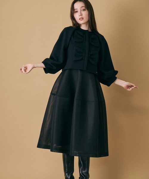 ブラウス シャツ 「M-StyleLuxeコラボ」「人気のため追加」フロントダブルリボンブラウス レディースの画像