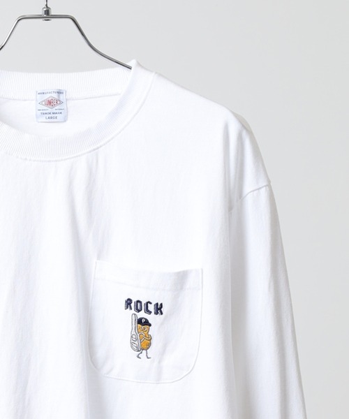 LUMBER tシャツ 刺繍＆ワッペン ロングTシャツ メンズ レディース