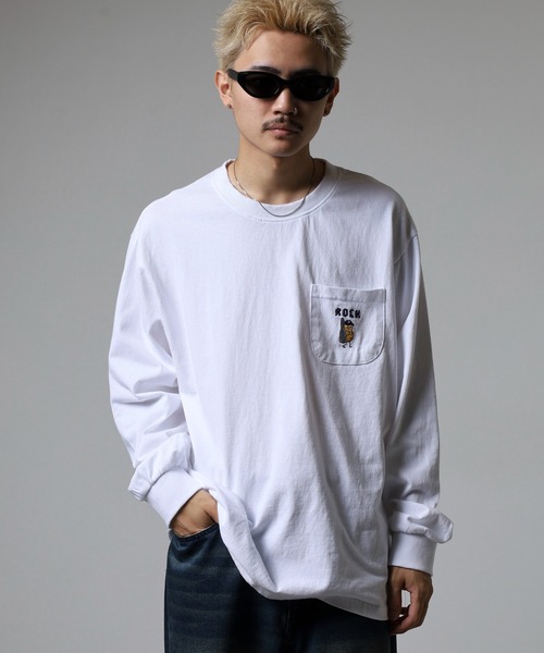 LUMBER tシャツ 刺繍＆ワッペン ロングTシャツ メンズ レディース
