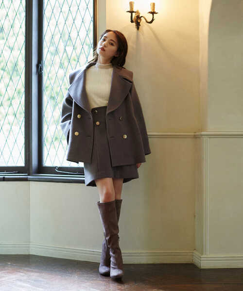 「JILL by JILL STUART」 ピーコート MEDIUM ホワイト系その他 レディース_画像4