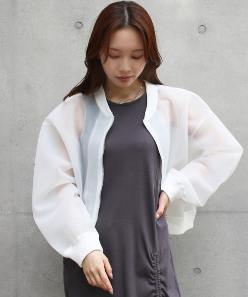 「Social GIRL」 ブルゾン M ホワイト レディース_画像5