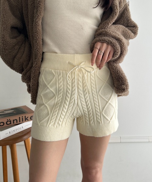 パンツ ケーブルニットショートパンツ レディース : ZOZOTOWN Yahoo!店