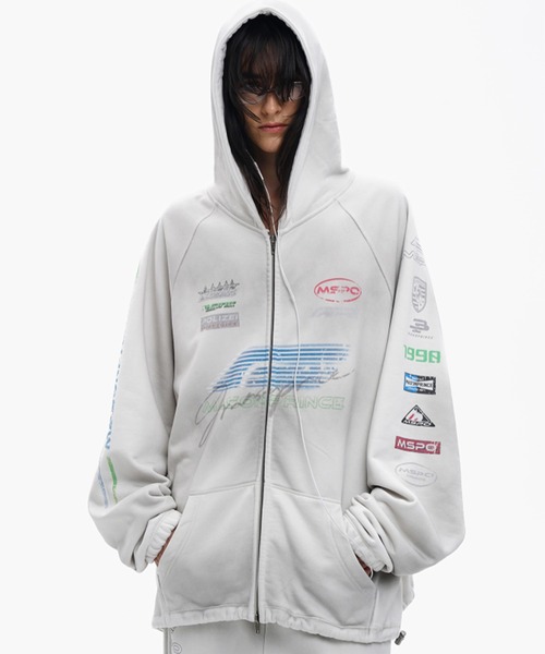 MASONPRINCE パーカー オーバーサイズ レーシングデザイン ZIPパーカー MASONPRINCE パーカー オーバーサイズ レーシングデザイン ZIPパーカー
