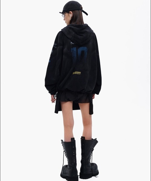 MASONPRINCE パーカー オーバーサイズ レーシングデザイン ZIPパーカー