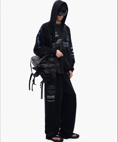 MASONPRINCE パーカー オーバーサイズ レーシングデザイン ZIPパーカー