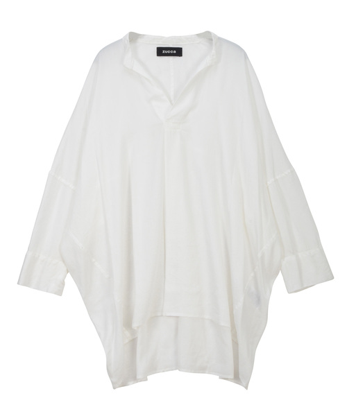 「ZUCCa」 7分袖ブラウス M size ネイビー レディースの画像