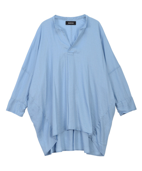 「ZUCCa」 7分袖ブラウス M size ネイビー レディースの画像