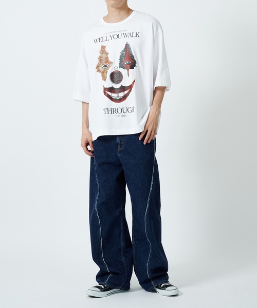 「SHAREEF」 半袖Tシャツ SMALL ブラック メンズ_画像2